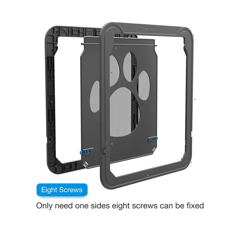 4-Way Lockable Pet Door – Large Cat & Dog Flap for Windows, Screens & Walls