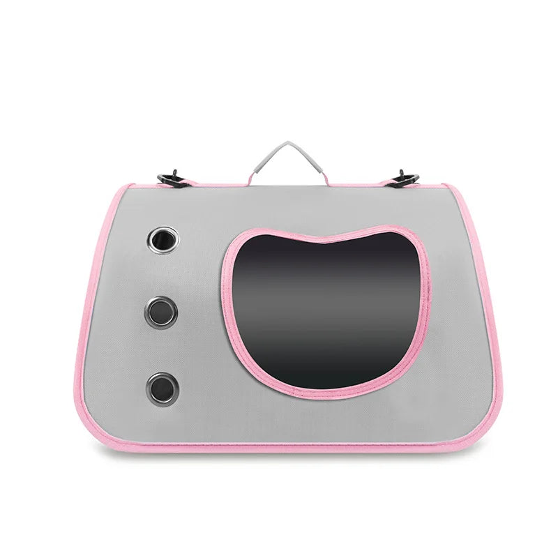 Portable Foldable Pet Carrier Bag – Breathable Shoulder Bag for Cats & Small Dogs