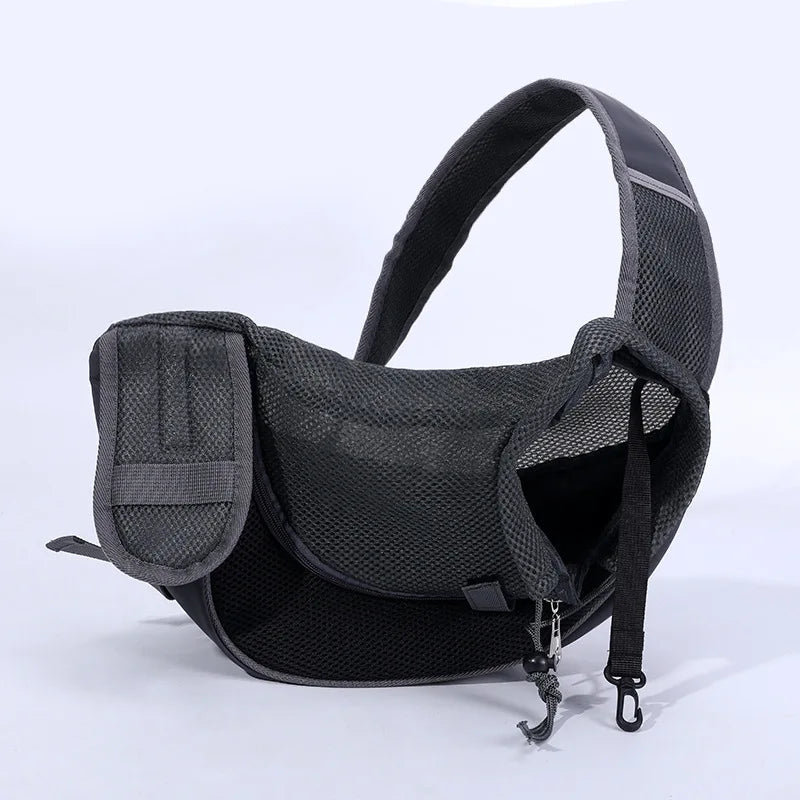 Puppy Carrier Sling Bag – Mesh Oxford Comfort Shoulder Tote for Small Pets