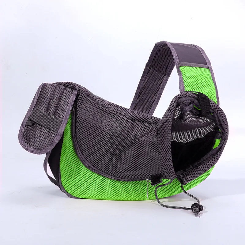 Puppy Carrier Sling Bag – Mesh Oxford Comfort Shoulder Tote for Small Pets