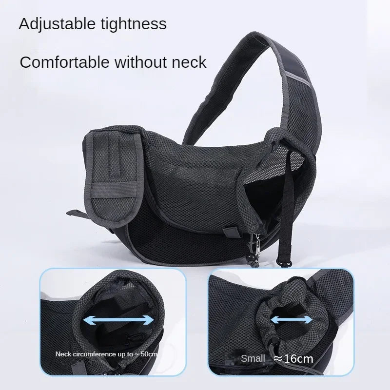 Puppy Carrier Sling Bag – Mesh Oxford Comfort Shoulder Tote for Small Pets