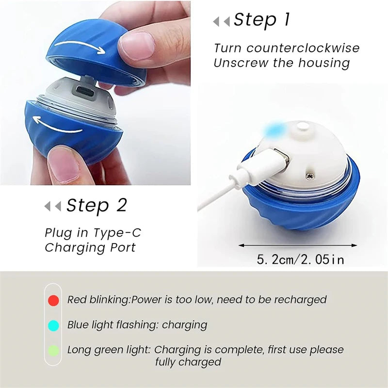 Smart Dog Toy Ball – USB Rechargeable Electronic Interactive Moving Ball