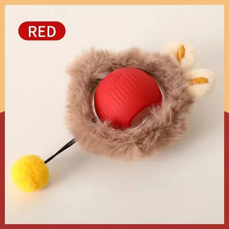 Smart Cat Toy with Mouse Tail – Automatic Rolling Ball for Training & Play