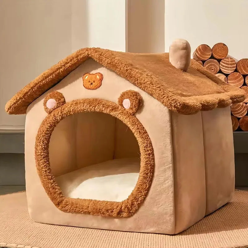 Foldable Pet House – Removable Washable Cat Cave Sofa Bed for Small Dogs & Cats