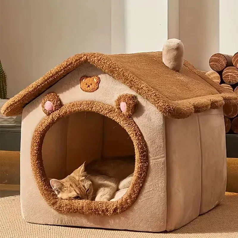 Foldable Pet House – Removable Washable Cat Cave Sofa Bed for Small Dogs & Cats