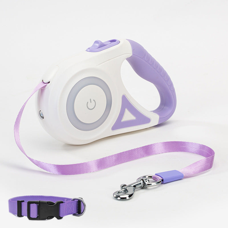 LED Retractable Dog Leash with light for Puppies Small Medium big Dogs Cats Pet Harness straps collar Accessories 3m 5m roulette