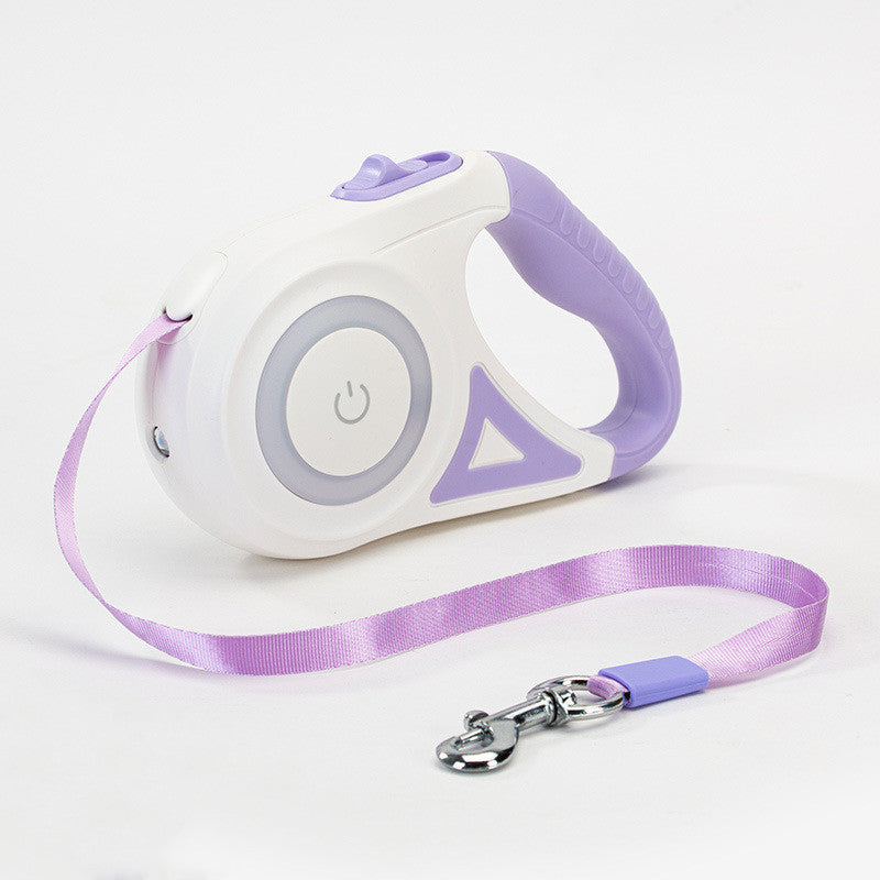 LED Retractable Dog Leash with light for Puppies Small Medium big Dogs Cats Pet Harness straps collar Accessories 3m 5m roulette