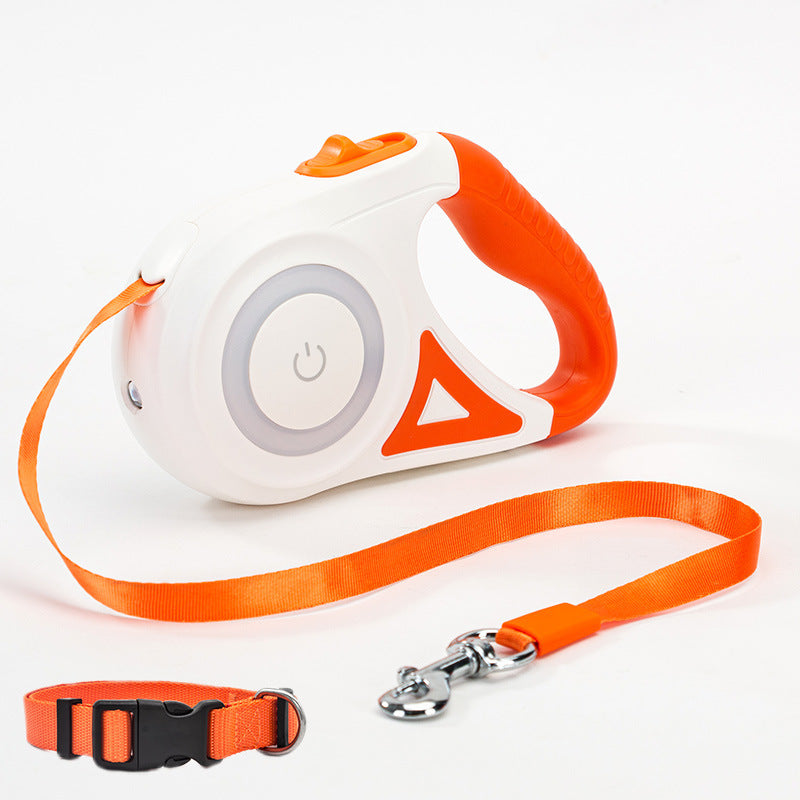 LED Retractable Dog Leash with light for Puppies Small Medium big Dogs Cats Pet Harness straps collar Accessories 3m 5m roulette