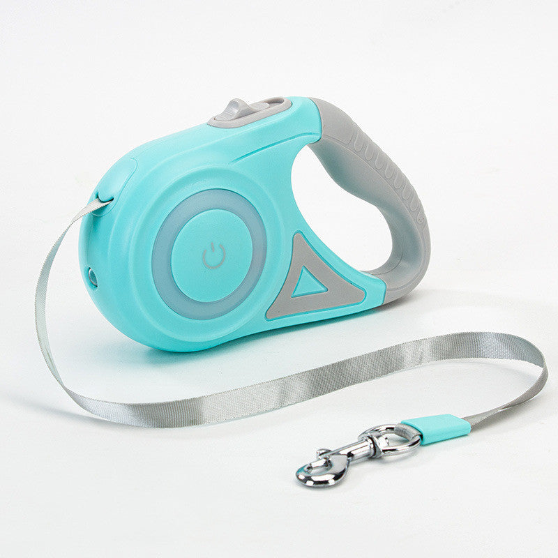 LED Retractable Dog Leash with light for Puppies Small Medium big Dogs Cats Pet Harness straps collar Accessories 3m 5m roulette