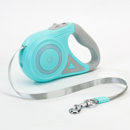 LED Retractable Dog Leash with light for Puppies Small Medium big Dogs Cats Pet Harness straps collar Accessories 3m 5m roulette