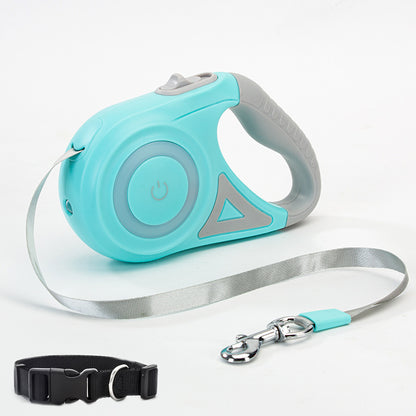 LED Retractable Dog Leash with light for Puppies Small Medium big Dogs Cats Pet Harness straps collar Accessories 3m 5m roulette