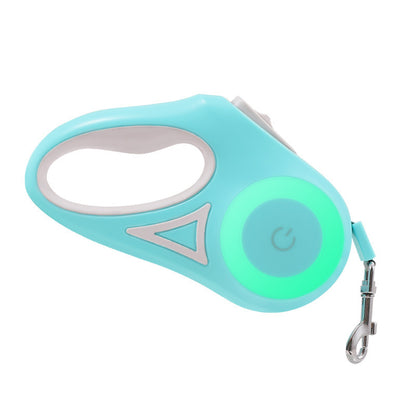 LED Retractable Dog Leash with light for Puppies Small Medium big Dogs Cats Pet Harness straps collar Accessories 3m 5m roulette
