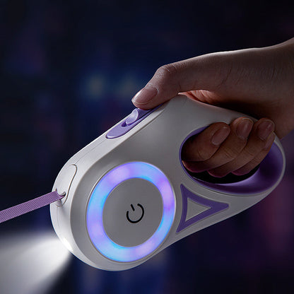 LED Retractable Dog Leash with light for Puppies Small Medium big Dogs Cats Pet Harness straps collar Accessories 3m 5m roulette