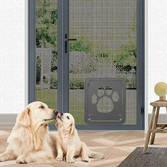 4-Way Lockable Pet Door – Large Cat & Dog Flap for Windows, Screens & Walls
