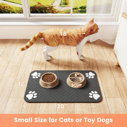 Waterproof Pet Feeding Mat – Non-Slip, Quick-Dry Placemat for Dog & Cat Bowls