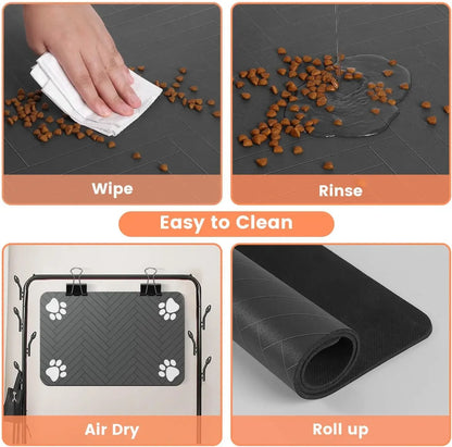 Waterproof Pet Feeding Mat – Non-Slip, Quick-Dry Placemat for Dog & Cat Bowls