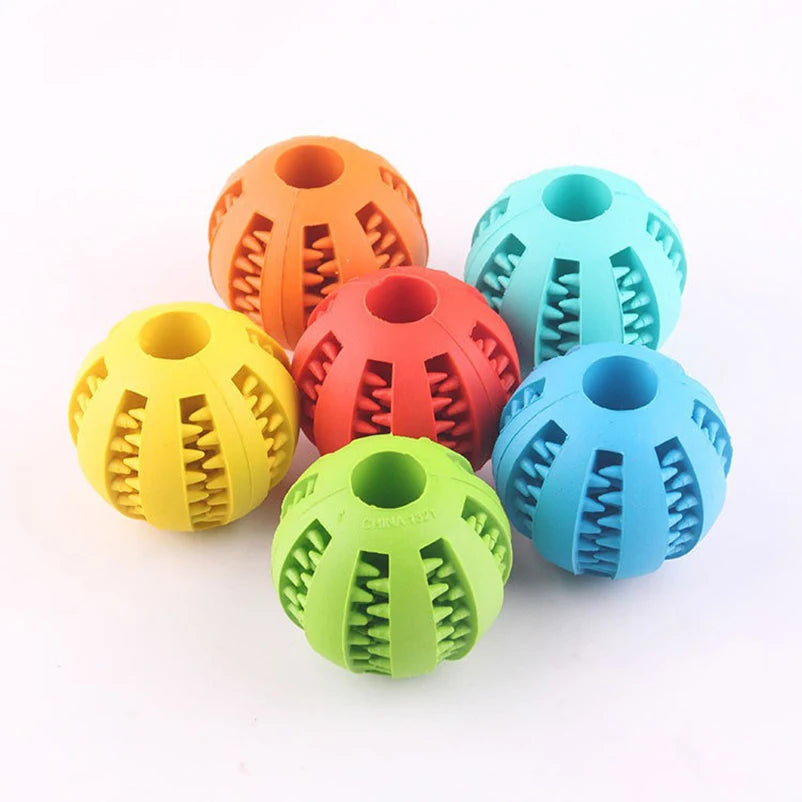 Natural Rubber Treat Ball – Interactive Food Dispensing Toy for Dogs