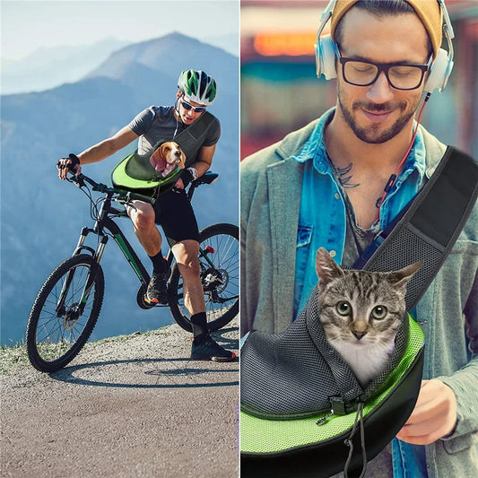 Puppy Carrier Bag  for Pet Outdoor Travel Kitten Take Along Shoulder Mesh Oxford Soft Side Comfort Sling Handbag Tote Pouch