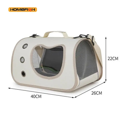 Portable Foldable Pet Carrier Bag – Breathable Shoulder Bag for Cats & Small Dogs