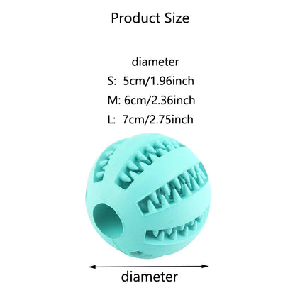 Natural Rubber Treat Ball – Interactive Food Dispensing Toy for Dogs