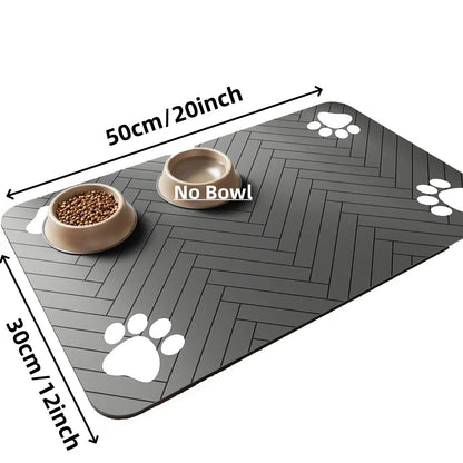 Waterproof Pet Feeding Mat – Non-Slip, Quick-Dry Placemat for Dog & Cat Bowls