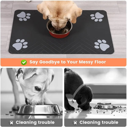 Waterproof Pet Feeding Mat – Non-Slip, Quick-Dry Placemat for Dog & Cat Bowls