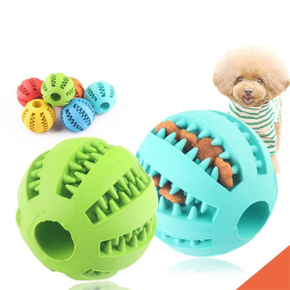 Natural Rubber Treat Ball – Interactive Food Dispensing Toy for Dogs
