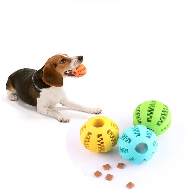 Natural Rubber Treat Ball – Interactive Food Dispensing Toy for Dogs