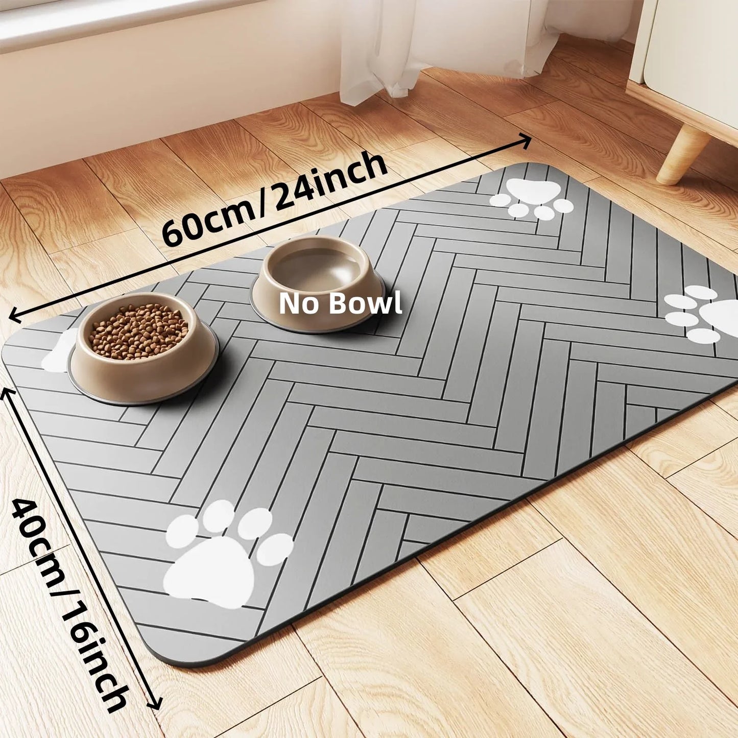 Waterproof Pet Feeding Mat – Non-Slip, Quick-Dry Placemat for Dog & Cat Bowls