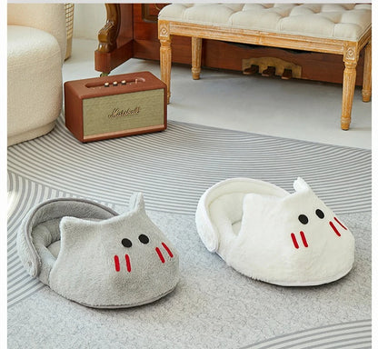 2025 New Semi-enclosed Cat Kennel Winter Warm Slippers Pet Kennel All-season Universal Breathable Non-slip Gray Dog Kennel
