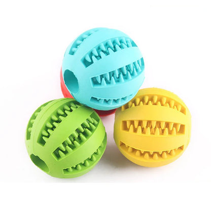 Natural Rubber Treat Ball – Interactive Food Dispensing Toy for Dogs
