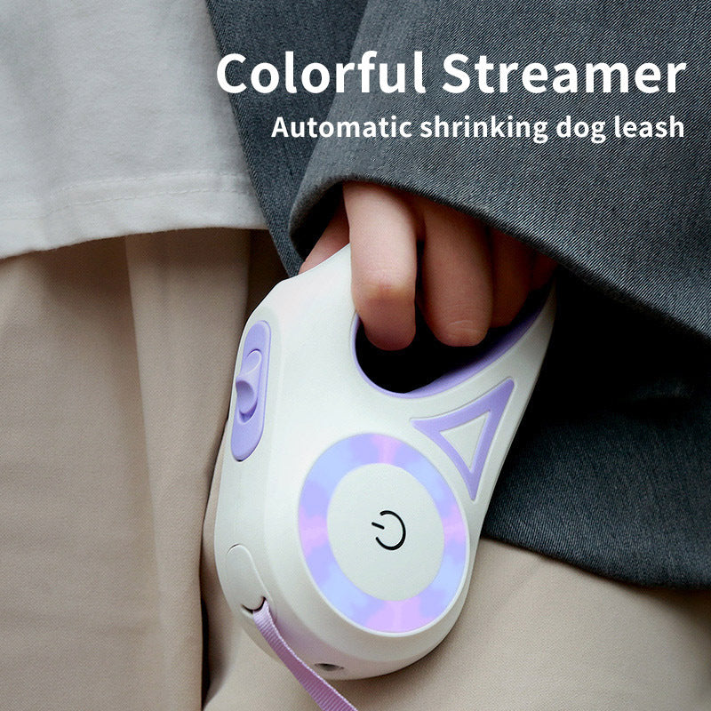 LED Retractable Dog Leash with light for Puppies Small Medium big Dogs Cats Pet Harness straps collar Accessories 3m 5m roulette