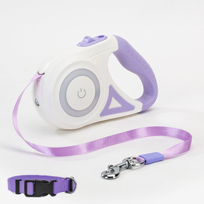 LED Retractable Dog Leash with light for Puppies Small Medium big Dogs Cats Pet Harness straps collar Accessories 3m 5m roulette