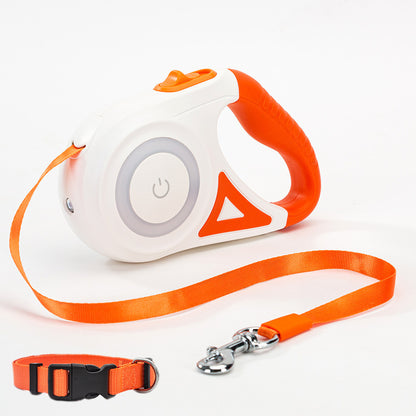 LED Retractable Dog Leash with light for Puppies Small Medium big Dogs Cats Pet Harness straps collar Accessories 3m 5m roulette
